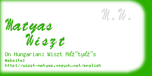 matyas wiszt business card